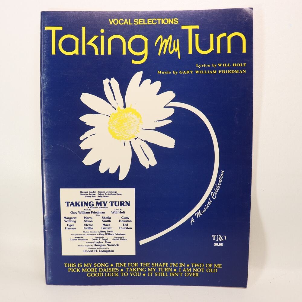 Taking My Turn for Piano Vocal Sheet Music Chords Lyrics Musical 8 Songs Book